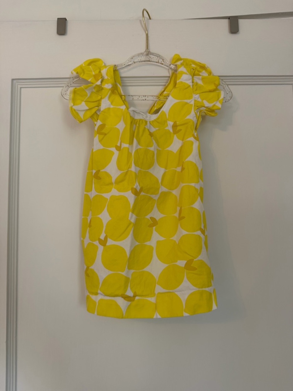 Jacadi Yellow Lemon-Pattern Girls' cotton blouse